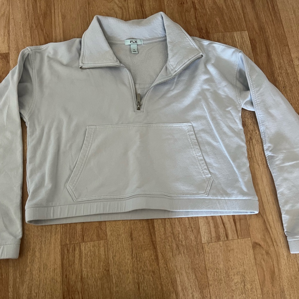 Light Gray Quarter-Zip Pullover